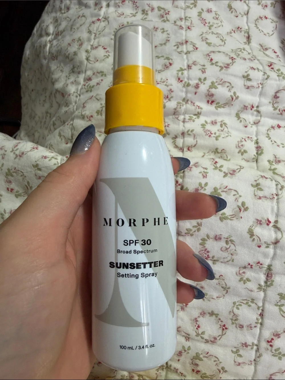 Morphe Sunsetter Setting Spray in Yellow and White
